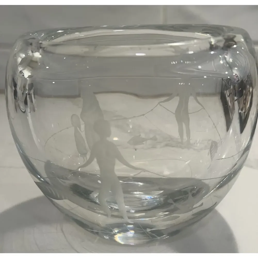 Vtg Signed Ernest Gordon 2033 ‘53 Art Glass 6